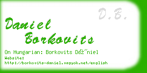 daniel borkovits business card